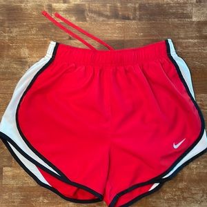 Nike Dri-fit Womens athletic running shorts red, size S small